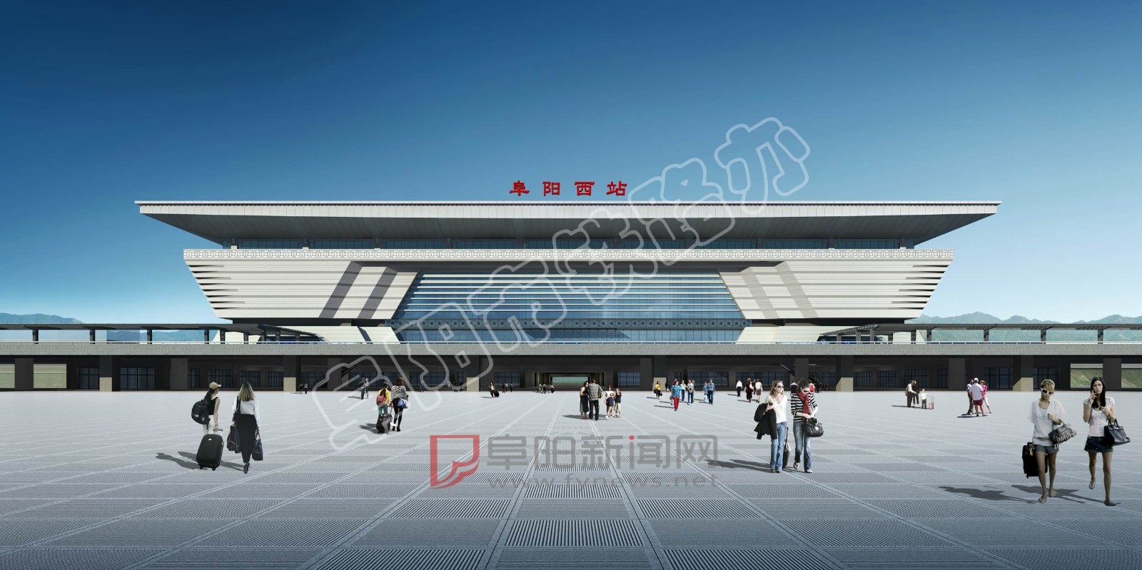 站房规模 按照审批情况, 阜阳西站高架站房 建筑面积近期为