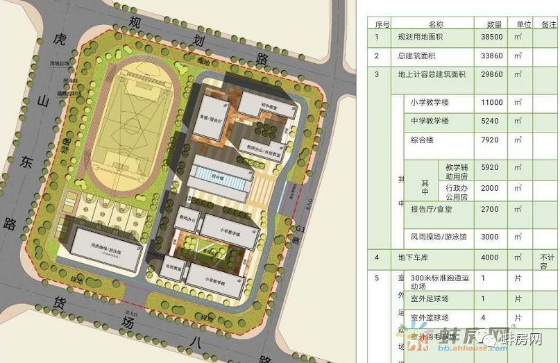 蚌埠黄山学校方案及施工图设计开始招标